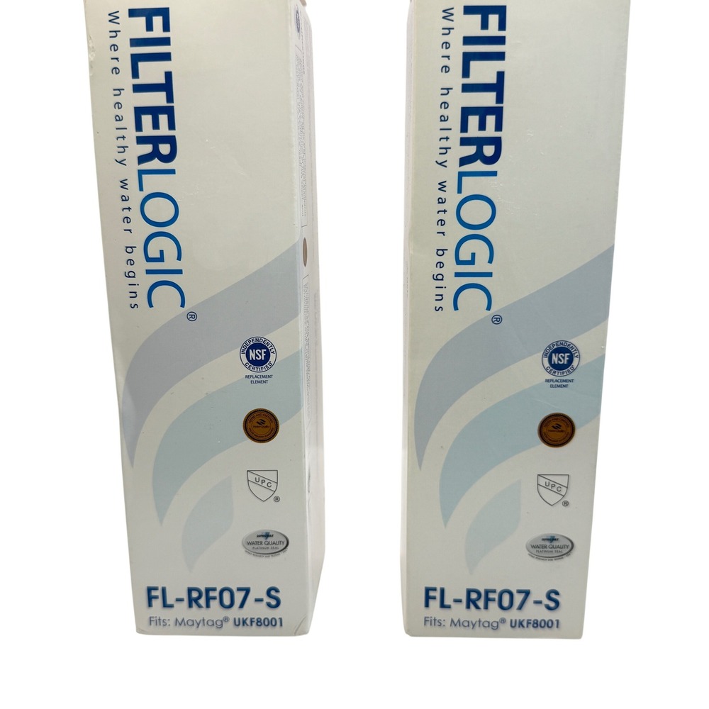 FilterLogic FL-RF07-S Water Filter Fits Maytag UKF8001 2 Pack New‎ Open Box